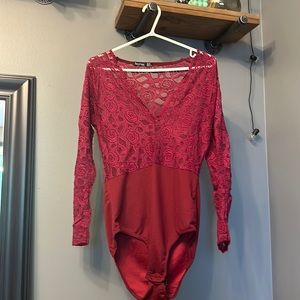 Lace top bodysuit